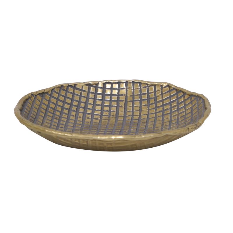 Ankara Round Plate Small - Vintage Brass Finish image number 0